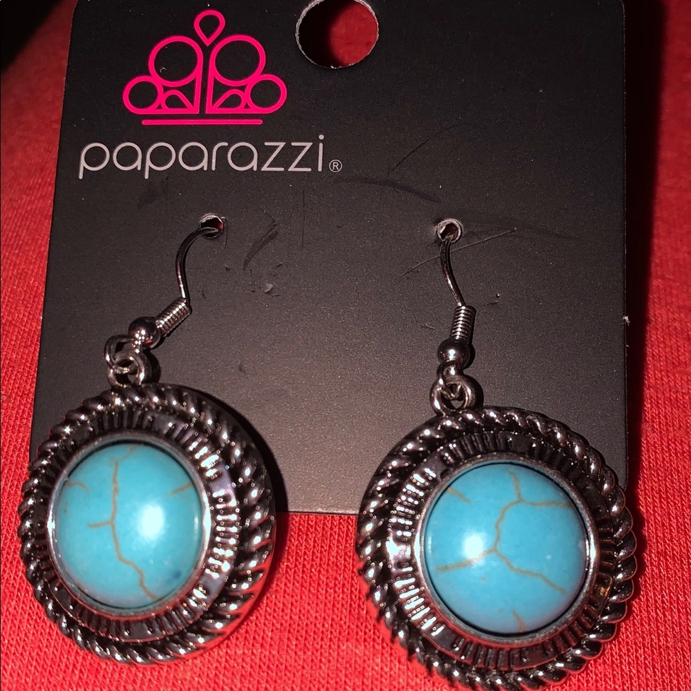 Paparazzi Turquoise/Silver earrings